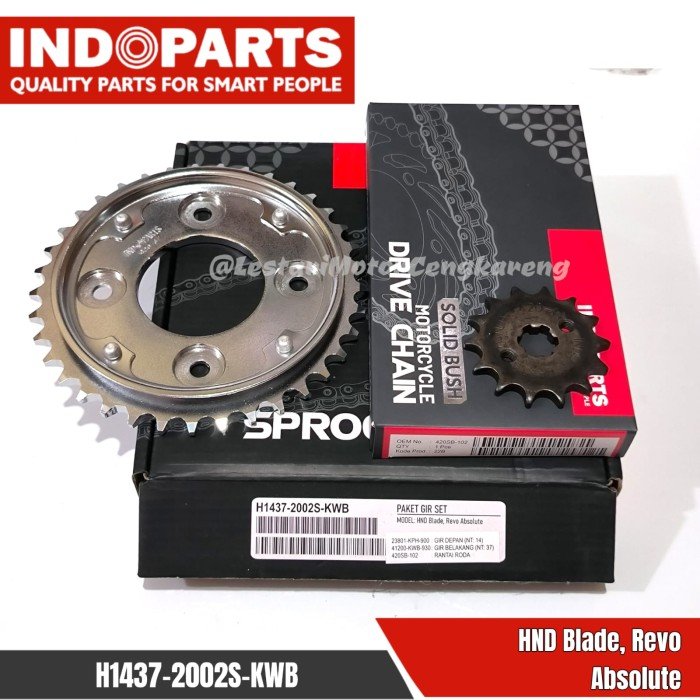 Girset Gearset Paket Plus Rantai Revo Absolute Blade Kwb Indoparts